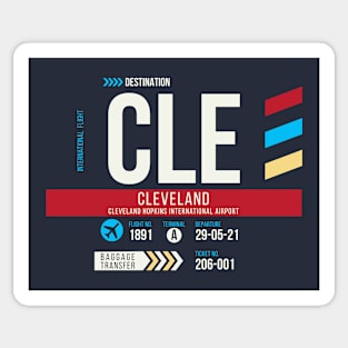 Cleveland (CLE) Airport Code Baggage Tag Sticker